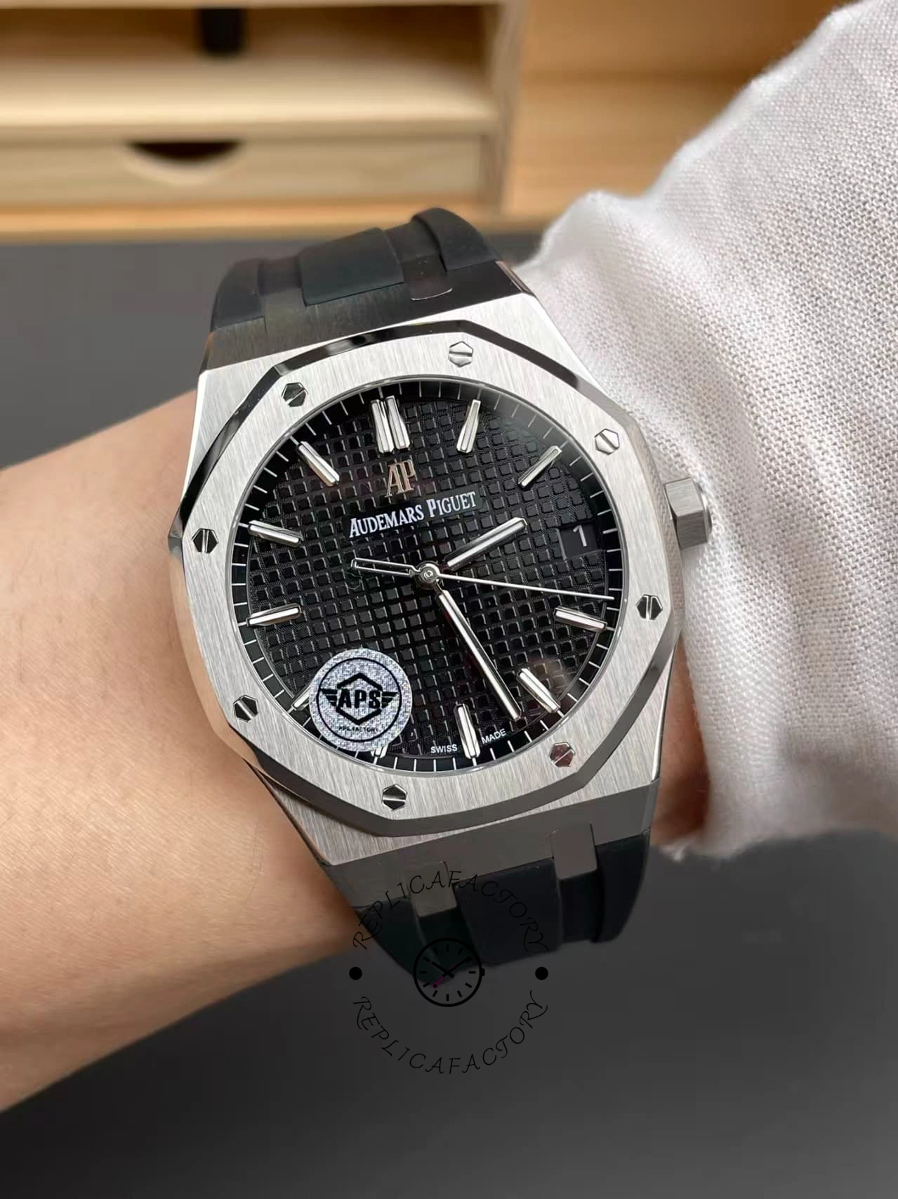 AP Royal Oak 41 Black Rubber 15500ST.OO.1220ST.03 Replica Automatic