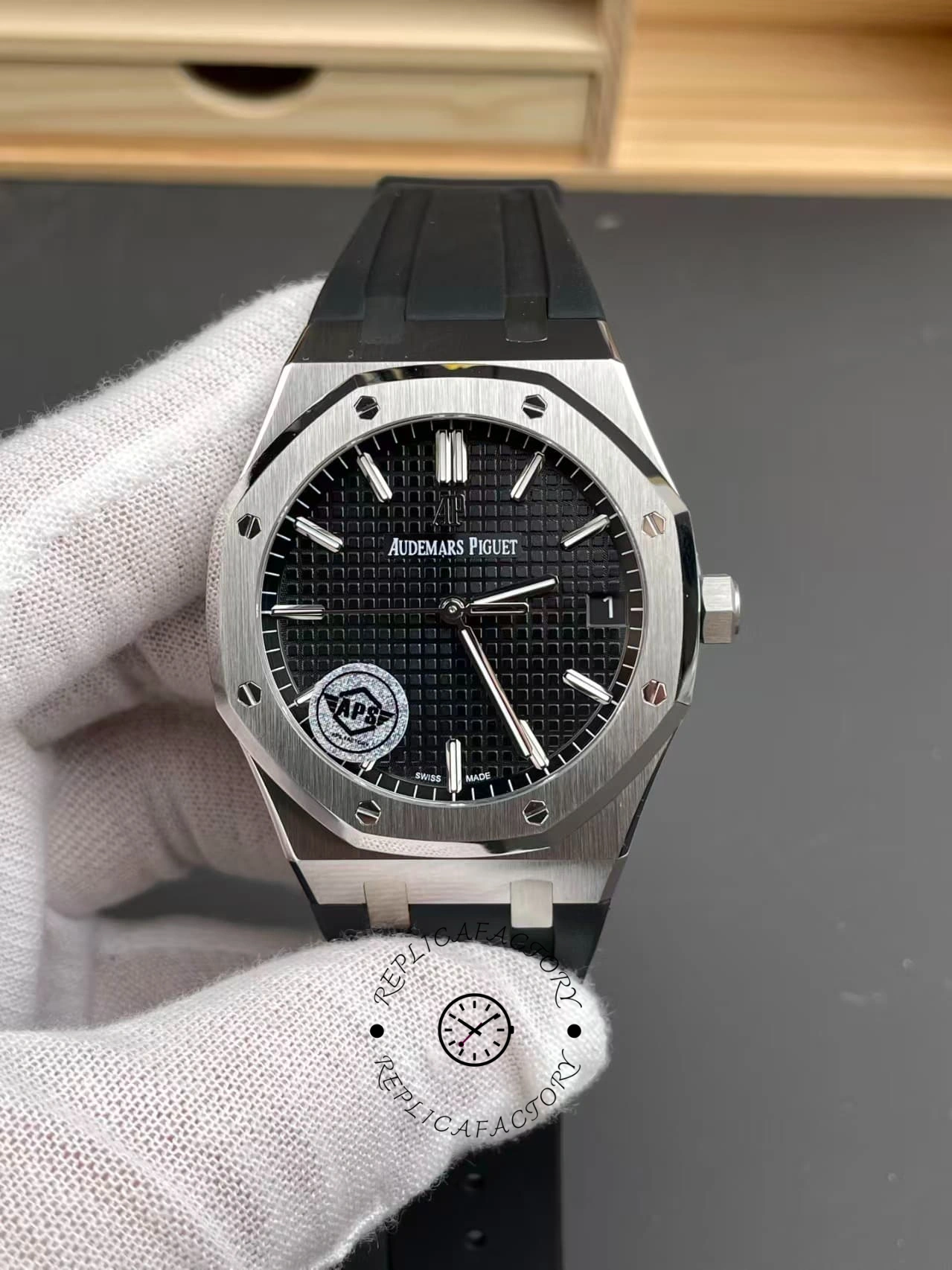 AP Royal Oak 41 Black Rubber 15500ST.OO.1220ST.03 Replica Automatic