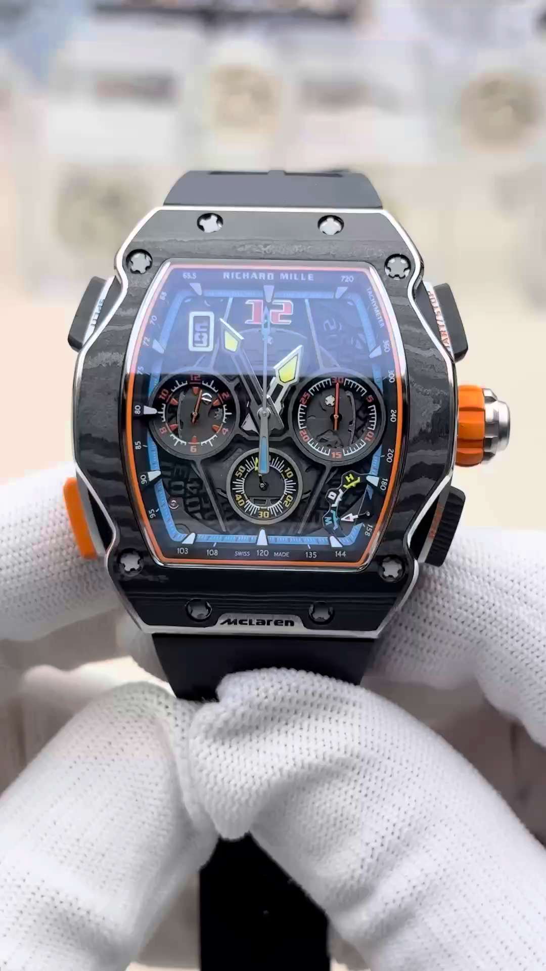 Replica Richard Mille Automatic Winding Split seconds Chronograph Carbon RM 65 01