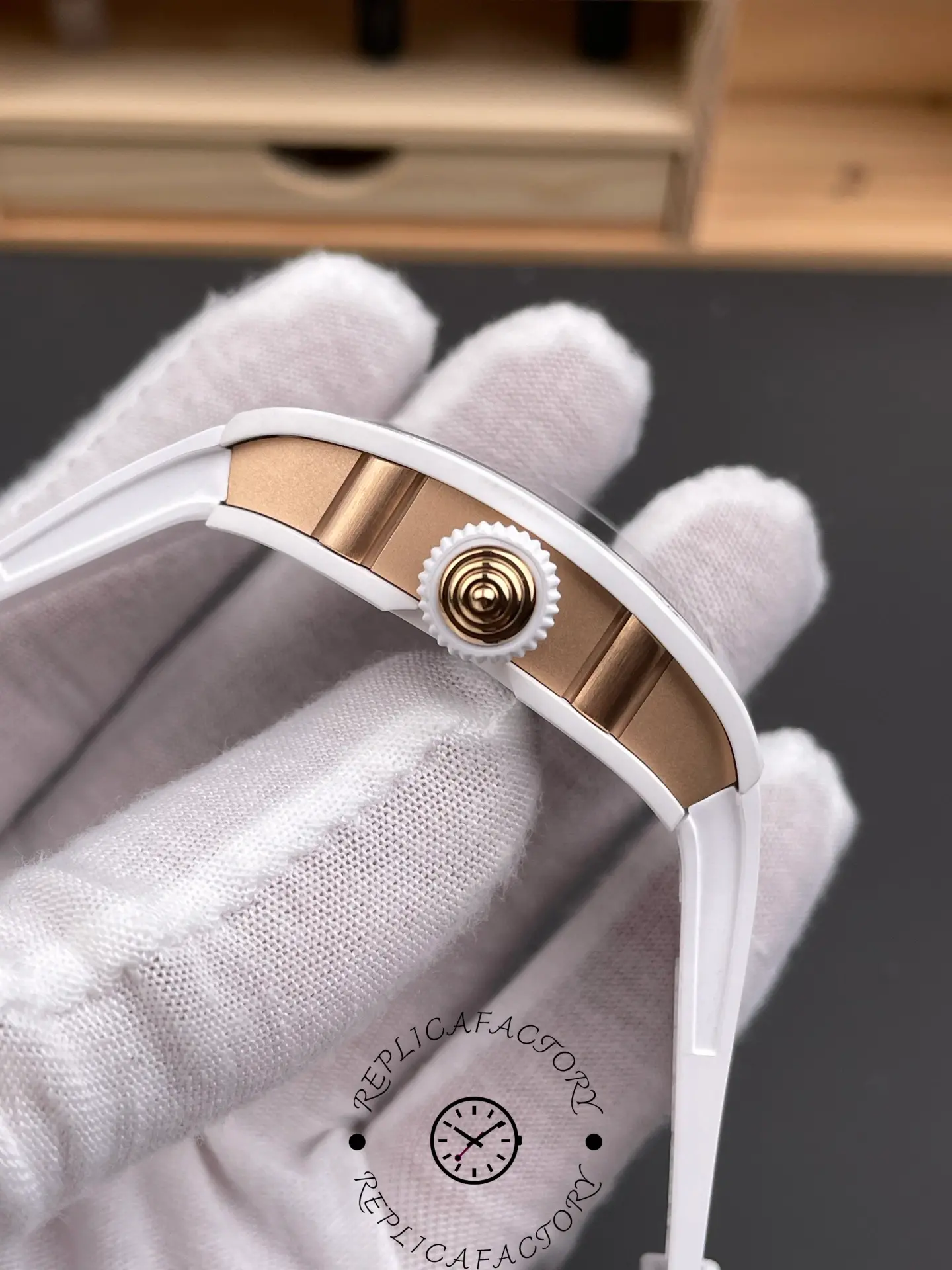 1:1 Clone Richard Mille RM 07 RM07-01 White Gold Skeletonized