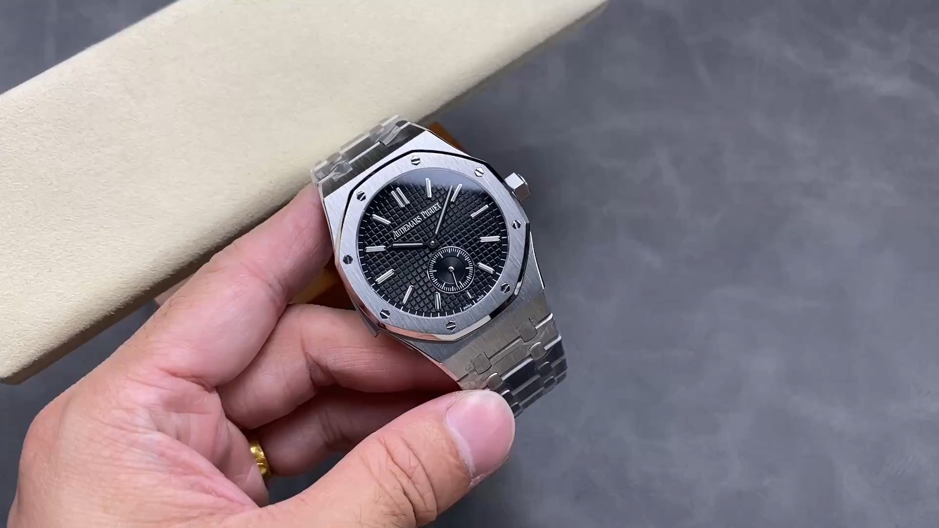 AP Replica Titanium 26591TI.OO.1252TI.03 Royal Oak Black Dial
