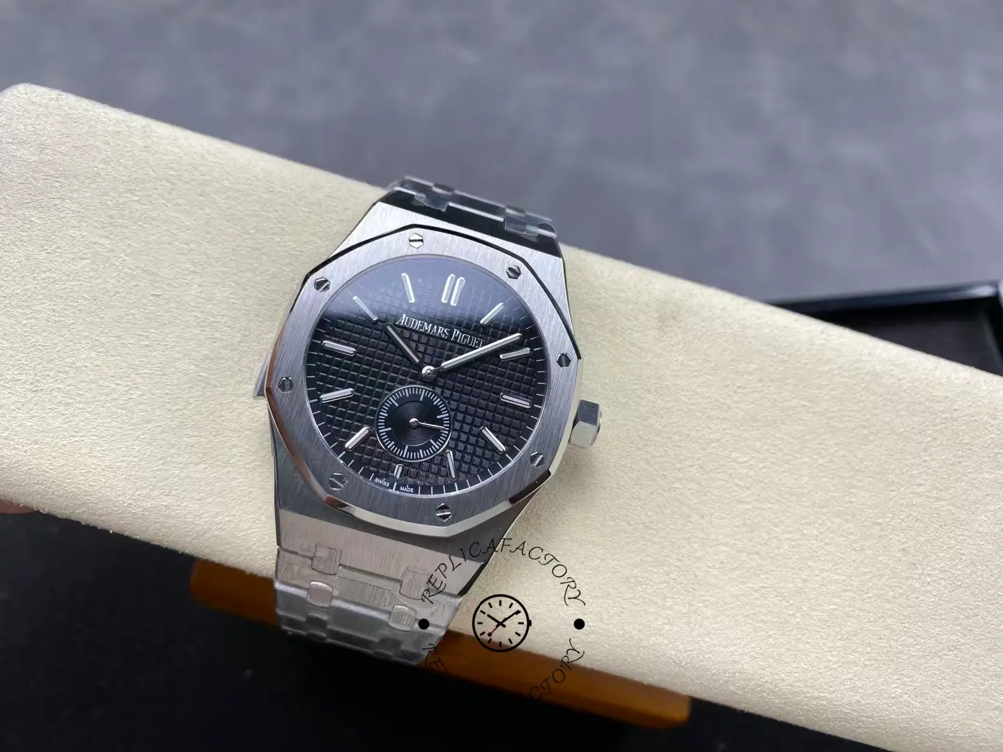 AP Replica Titanium 26591TI.OO.1252TI.03 Royal Oak Black Dial