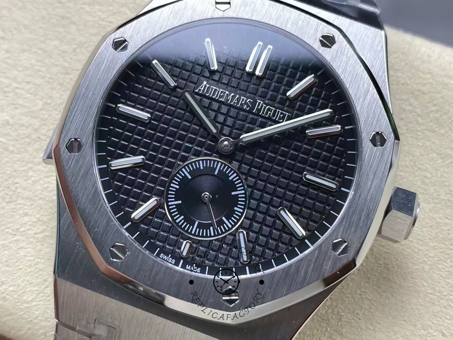 AP Replica Titanium 26591TI.OO.1252TI.03 Royal Oak Black Dial