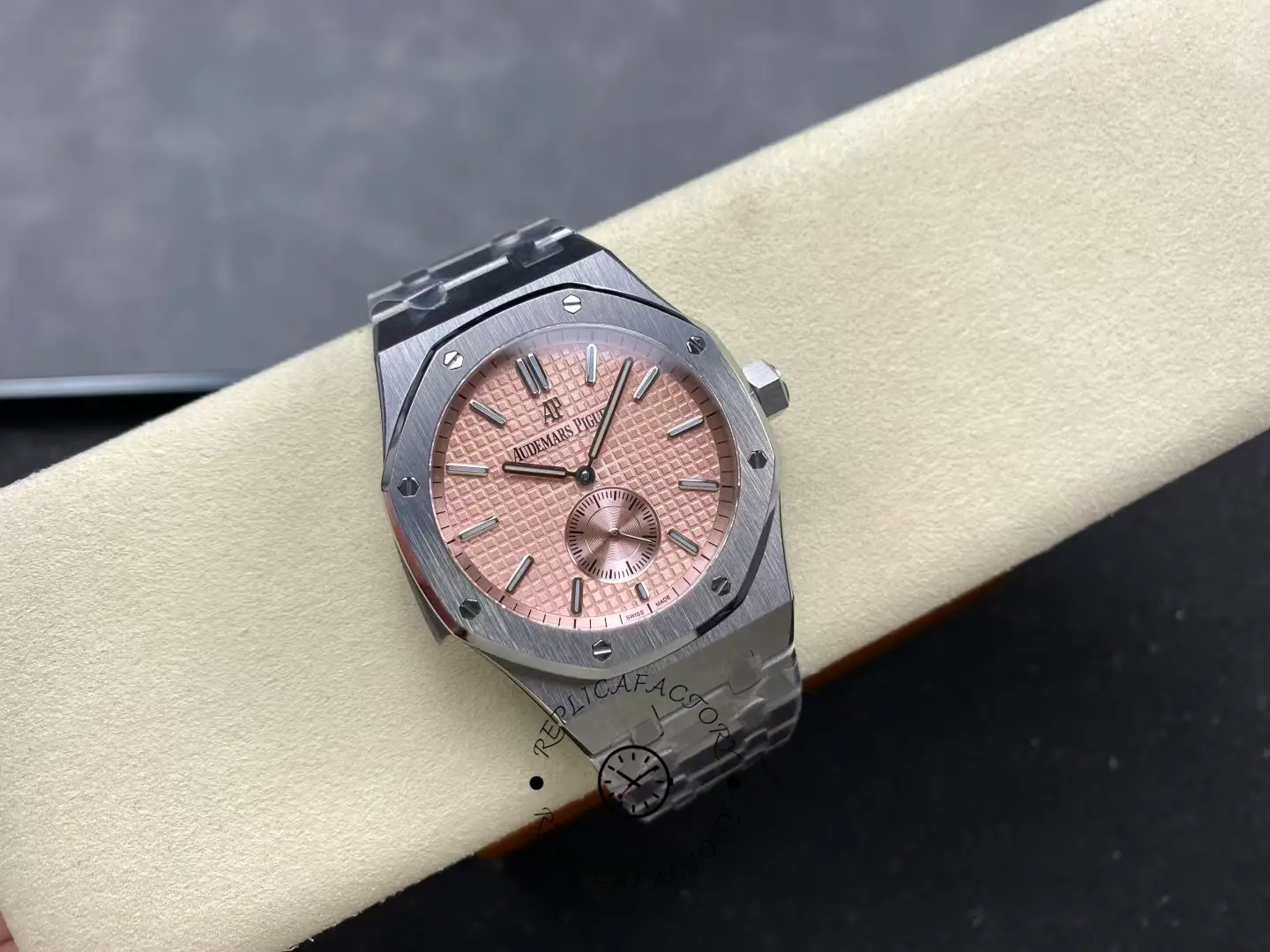 Replica AP Royal Oak Minute Repeater 42mm Pink Dial 26591TI.OO.1252TI.02