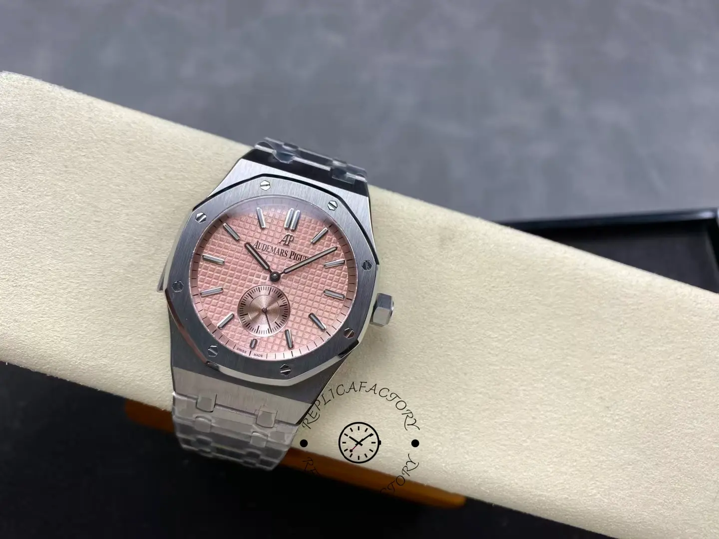 Replica AP Royal Oak Minute Repeater 42mm Pink Dial 26591TI.OO.1252TI.02