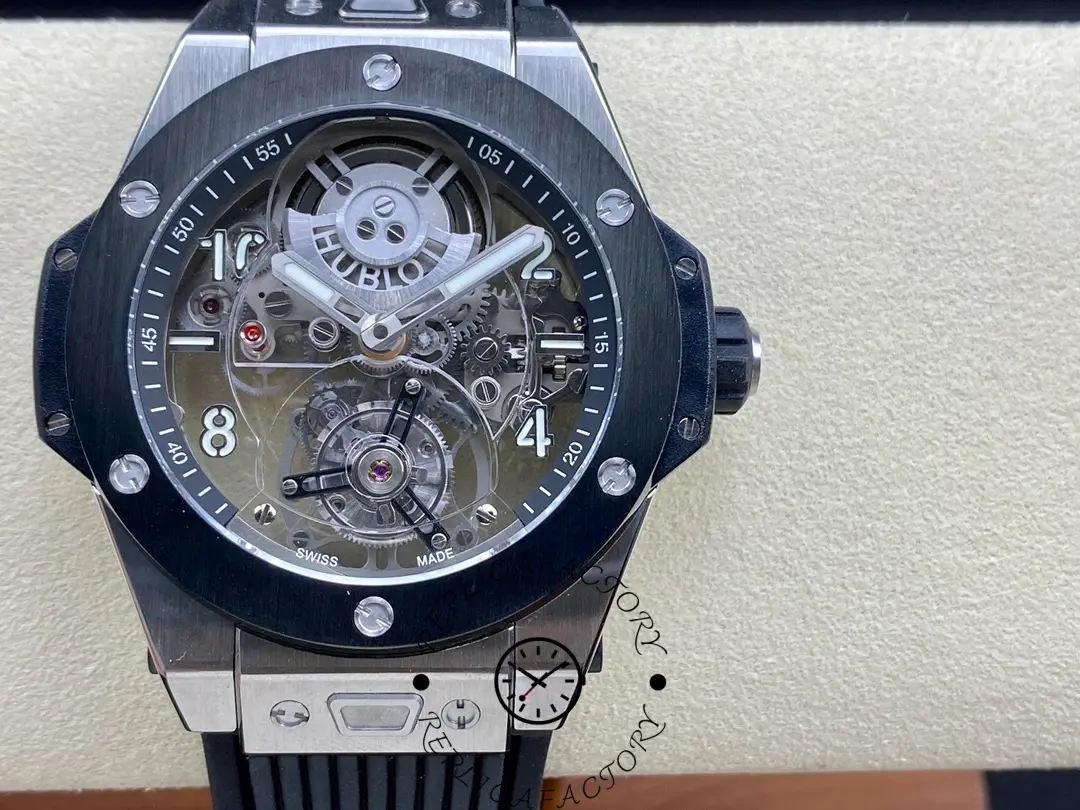 Clone Hublot Big Bang Tourbillon 45mm Black Magic
