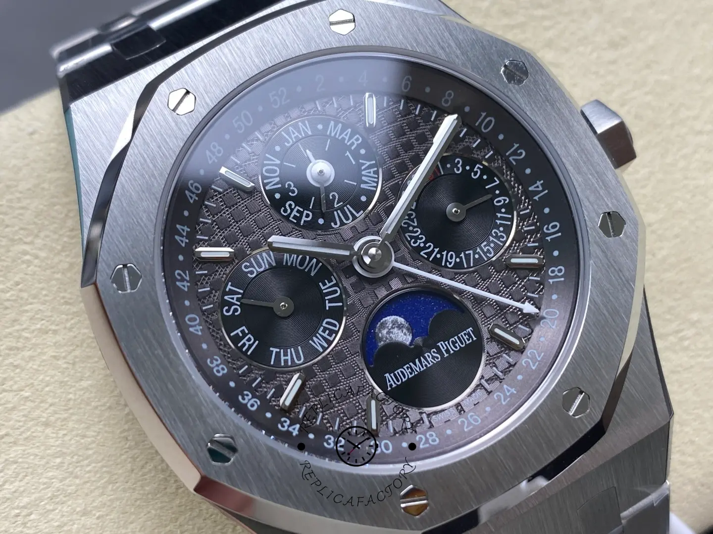 AP Royal Oak Perpetual Calendar Smoky Gray Dial 26574TI.OO.1220TI.01 Replica