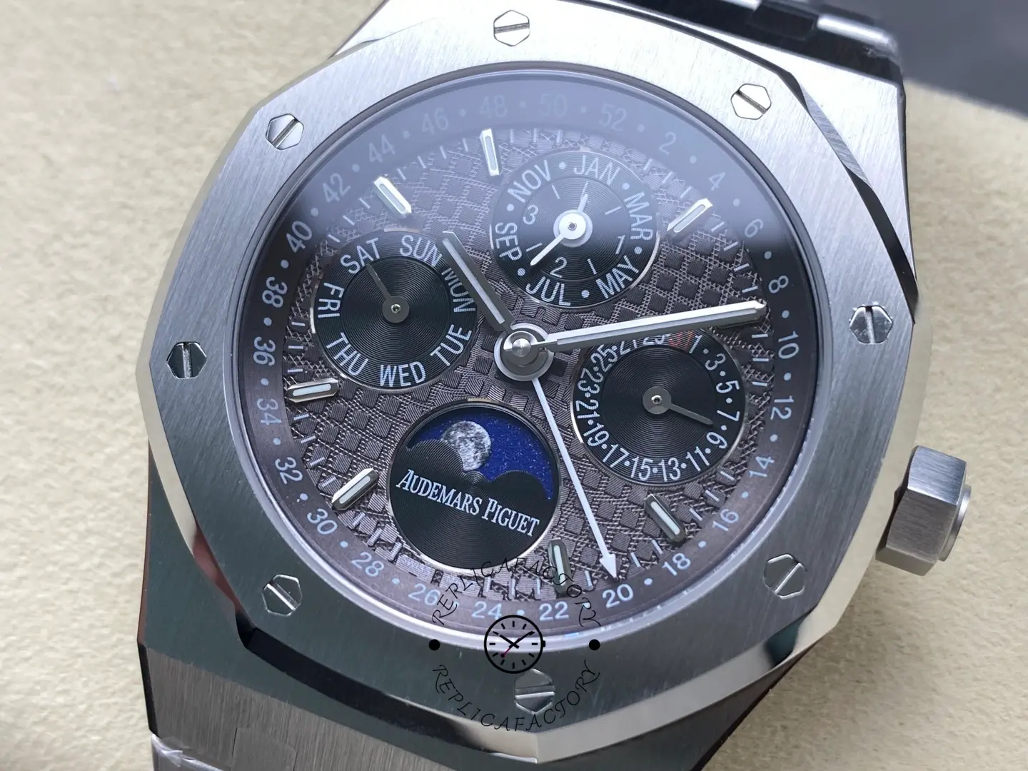 AP Royal Oak Perpetual Calendar Smoky Gray Dial 26574TI.OO.1220TI.01 Replica