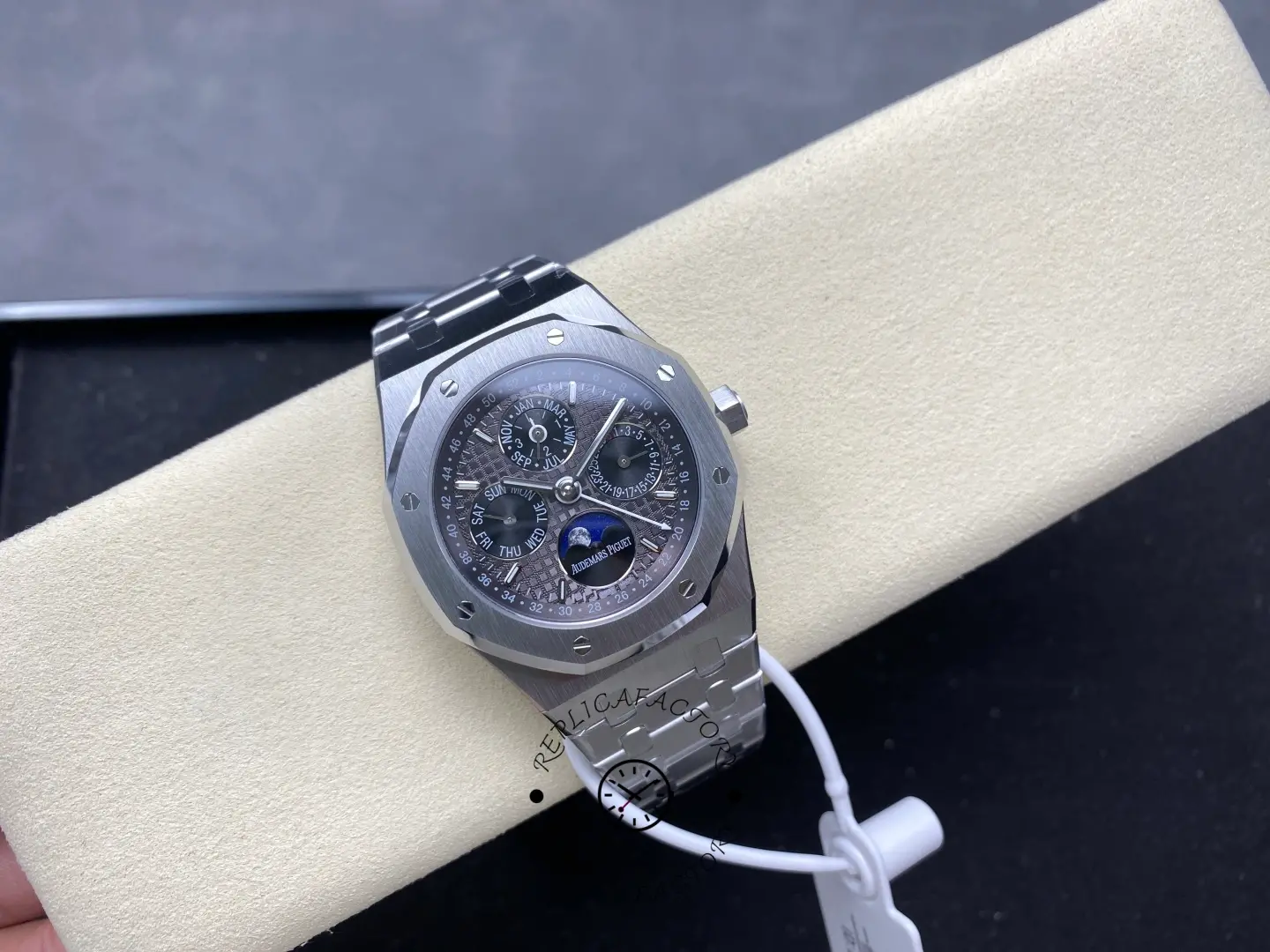 AP Royal Oak Perpetual Calendar Smoky Gray Dial 26574TI.OO.1220TI.01 Replica