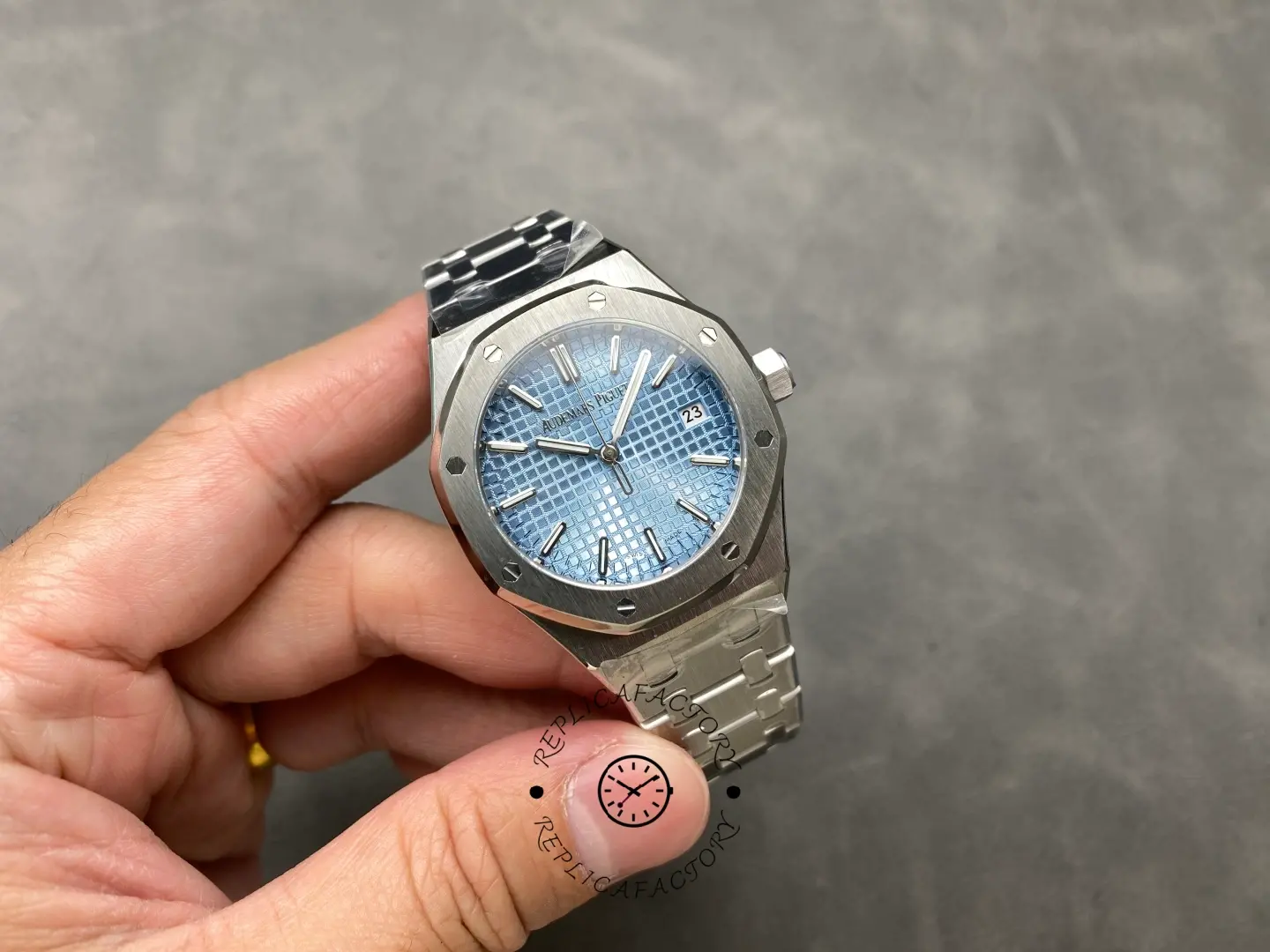 AP Royal Oak Replica 37mm 15550ST.OO.1356ST.08 Ice Blue Dial