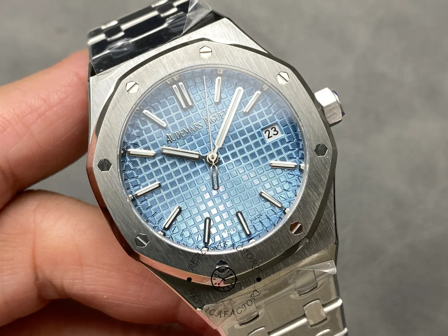AP Royal Oak Replica 37mm 15550ST.OO.1356ST.08 Ice Blue Dial