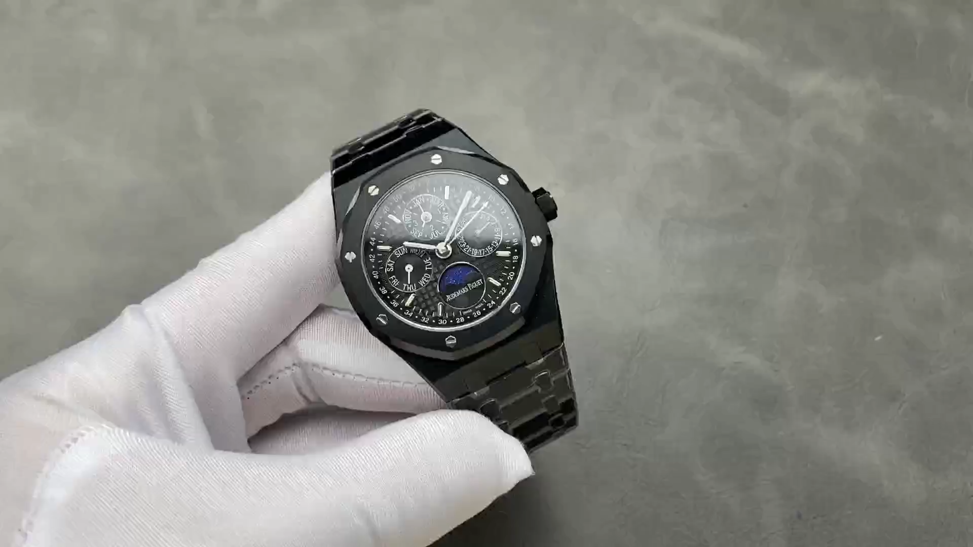 AP Royal Oak Perpetual Calendar 1:1 Clone 26579CE.OO.1225CE.01 Black Ceramic