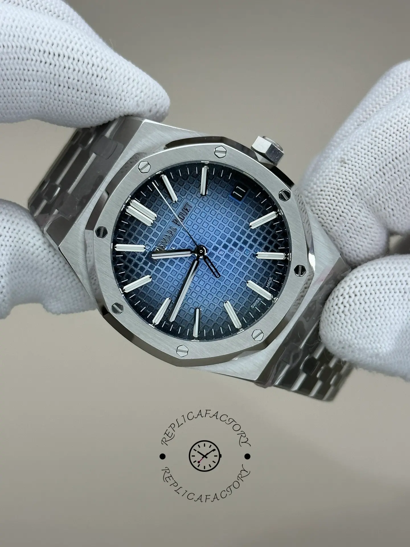 1:1 Clone AP Royal Oak Selfwinding 41 Smoked Blue Dial 15510BC.OO.1320BC.02