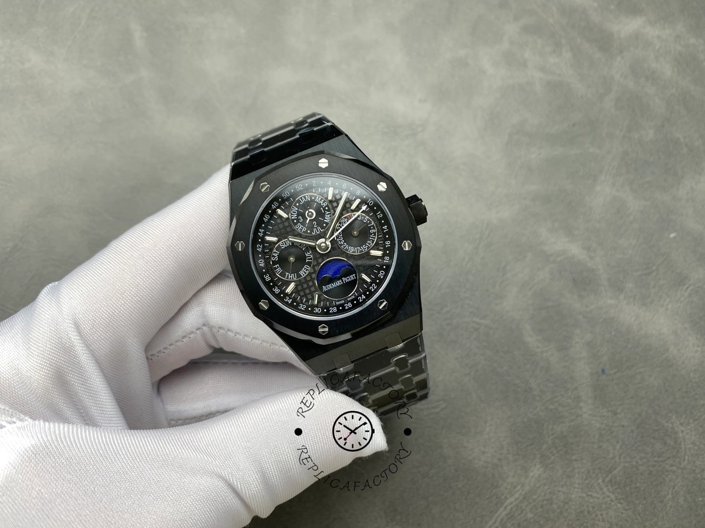 AP Royal Oak Perpetual Calendar 1:1 Clone 26579CE.OO.1225CE.01 Black Ceramic