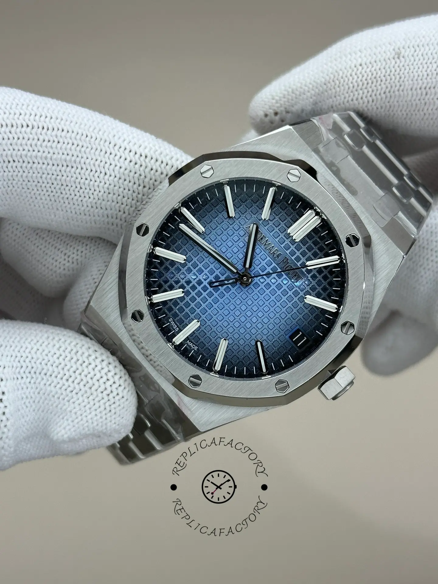 1:1 Clone AP Royal Oak Selfwinding 41 Smoked Blue Dial 15510BC.OO.1320BC.02