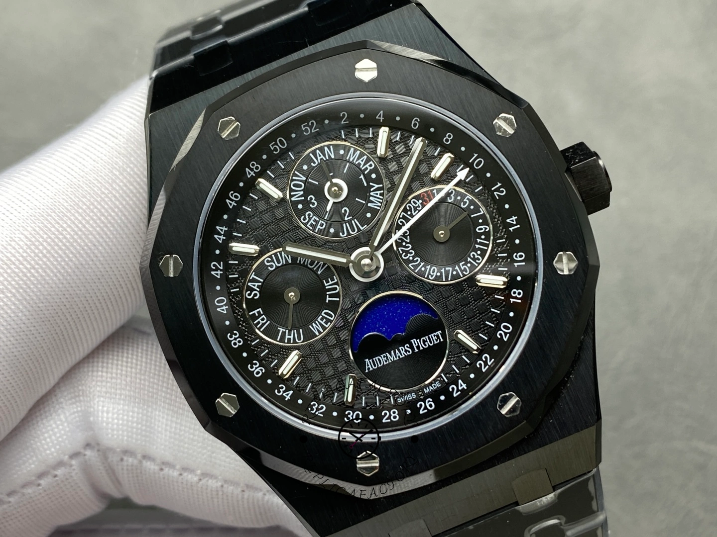 AP Royal Oak Perpetual Calendar 1:1 Clone 26579CE.OO.1225CE.01 Black Ceramic