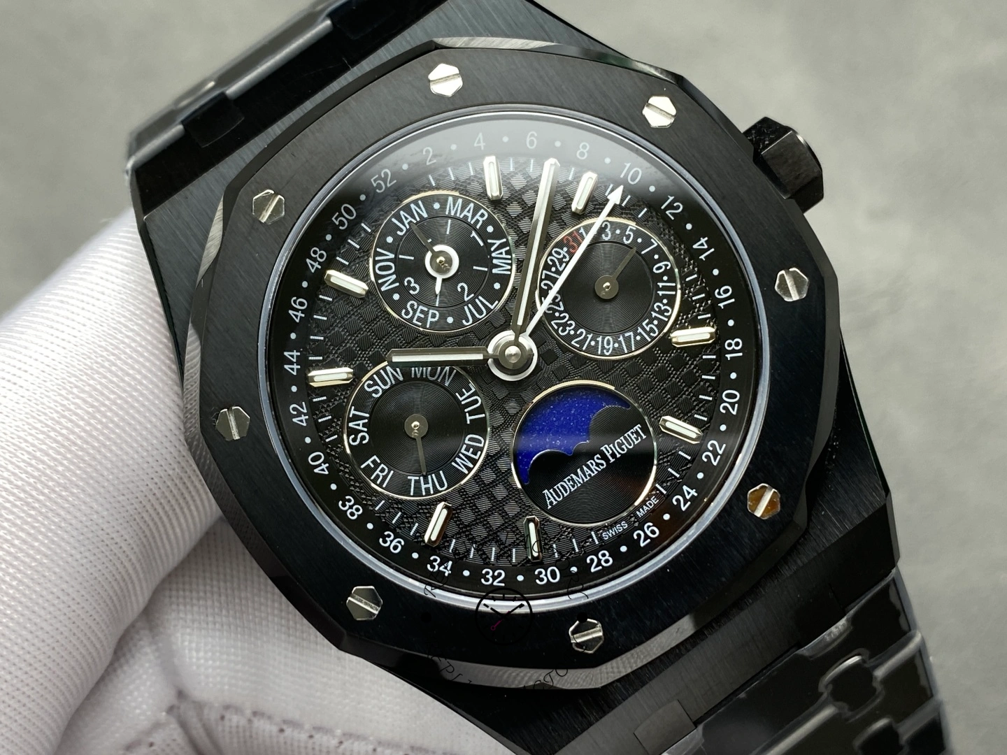 AP Royal Oak Perpetual Calendar 1:1 Clone 26579CE.OO.1225CE.01 Black Ceramic