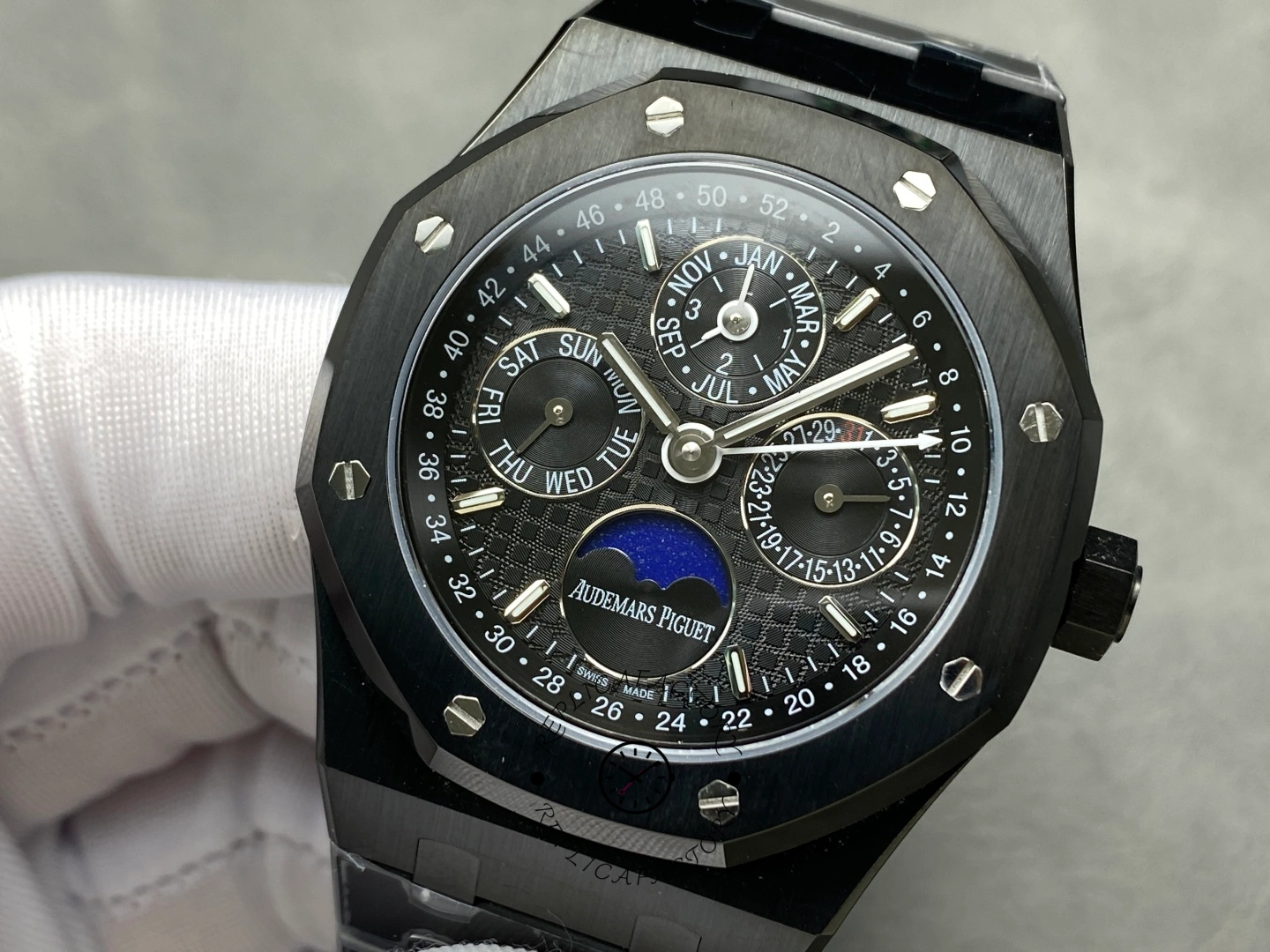 AP Royal Oak Perpetual Calendar 1:1 Clone 26579CE.OO.1225CE.01 Black Ceramic