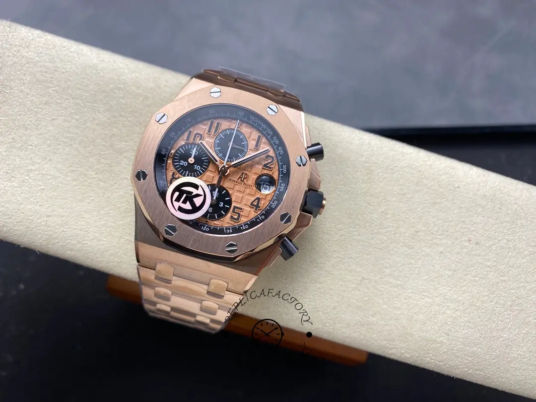 1:1 Clone AP Royal Oak Offshore 26470OR.OO.1000OR.01 Chronograph Rose Gold 42mm