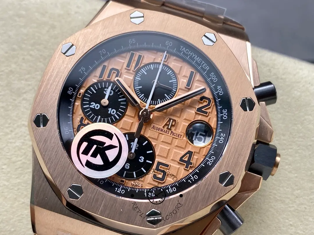 1:1 Clone AP Royal Oak Offshore 26470OR.OO.1000OR.01 Chronograph Rose Gold 42mm
