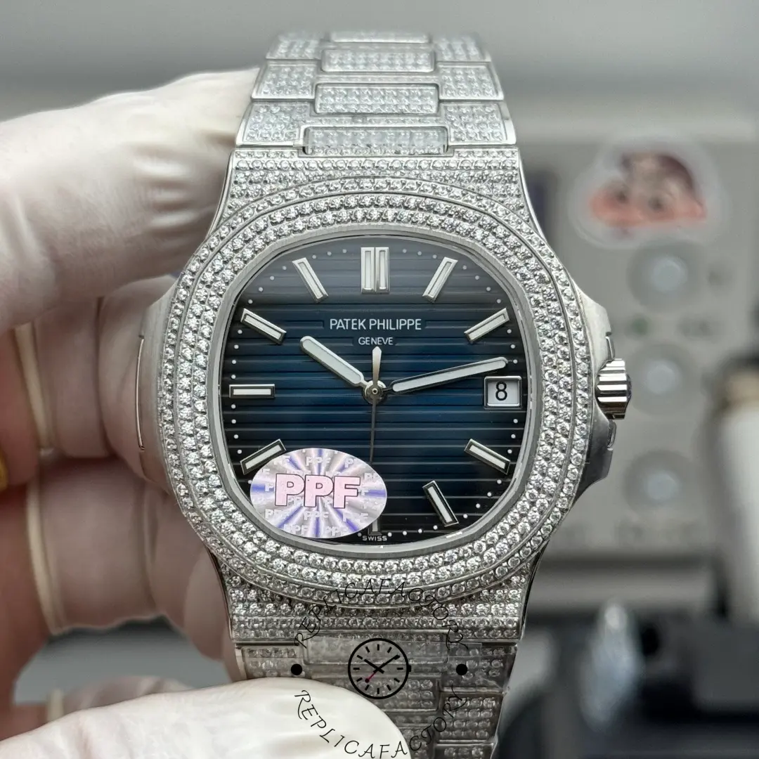 1:1 Clone Patek Philippe Nautilus 5711 Diamond Blue Dial Watch