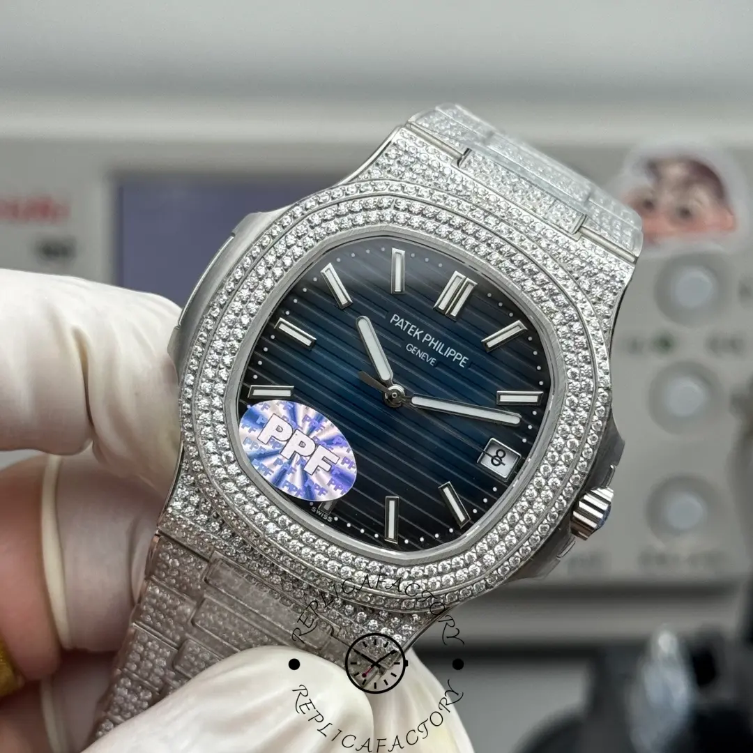 1:1 Clone Patek Philippe Nautilus 5711 Diamond Blue Dial Watch