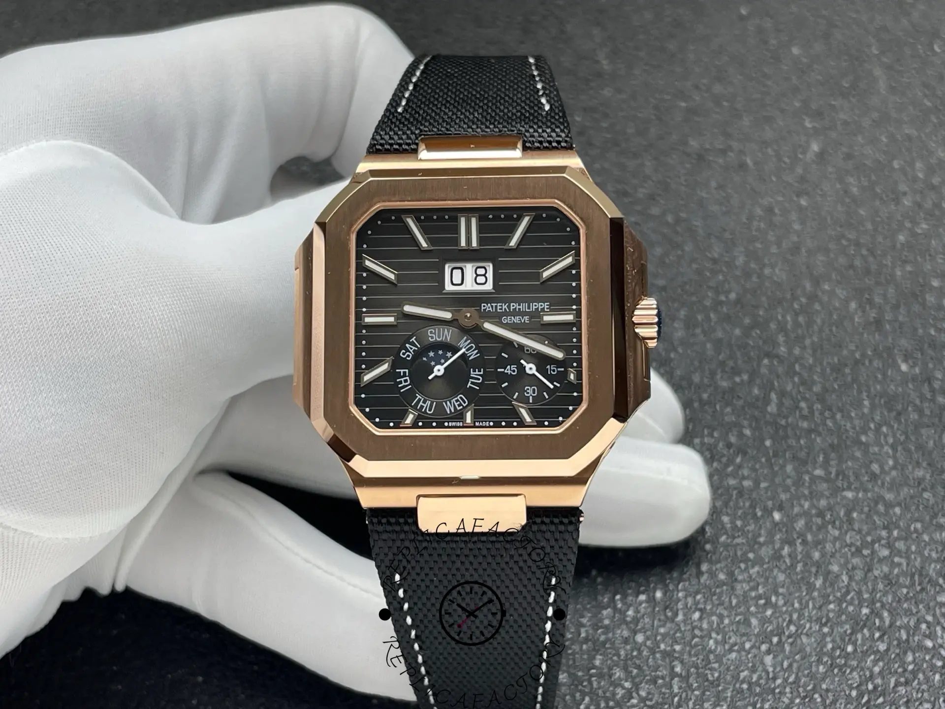 Replica Patek Philippe Cubitus 5822R Black Dial Watch