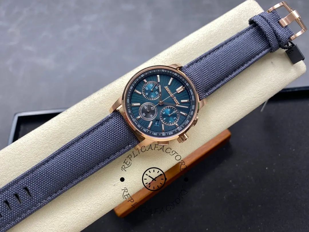 AP CODE 11.59 Selfwinding 41 Rose Gold Blue Strap 26393OR.OO.A348KB.01 Replica