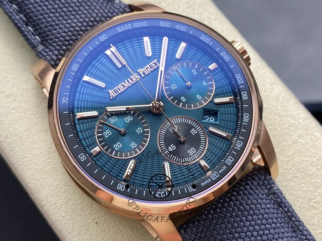 AP CODE 11.59 Selfwinding 41 Rose Gold Blue Strap 26393OR.OO.A348KB.01 Replica