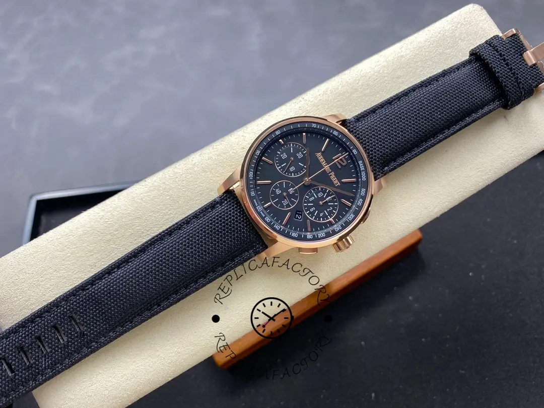 AP CODE 11.59 Replica 26393OR.OO.A002KB.01 Chronograph 41 Black Strap
