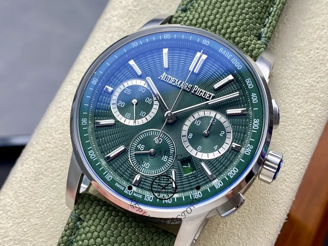 AP CODE 11.59 Chronograph Collection 1:1 Clone 26393ST.OO.A056KB.01 Green Dial
