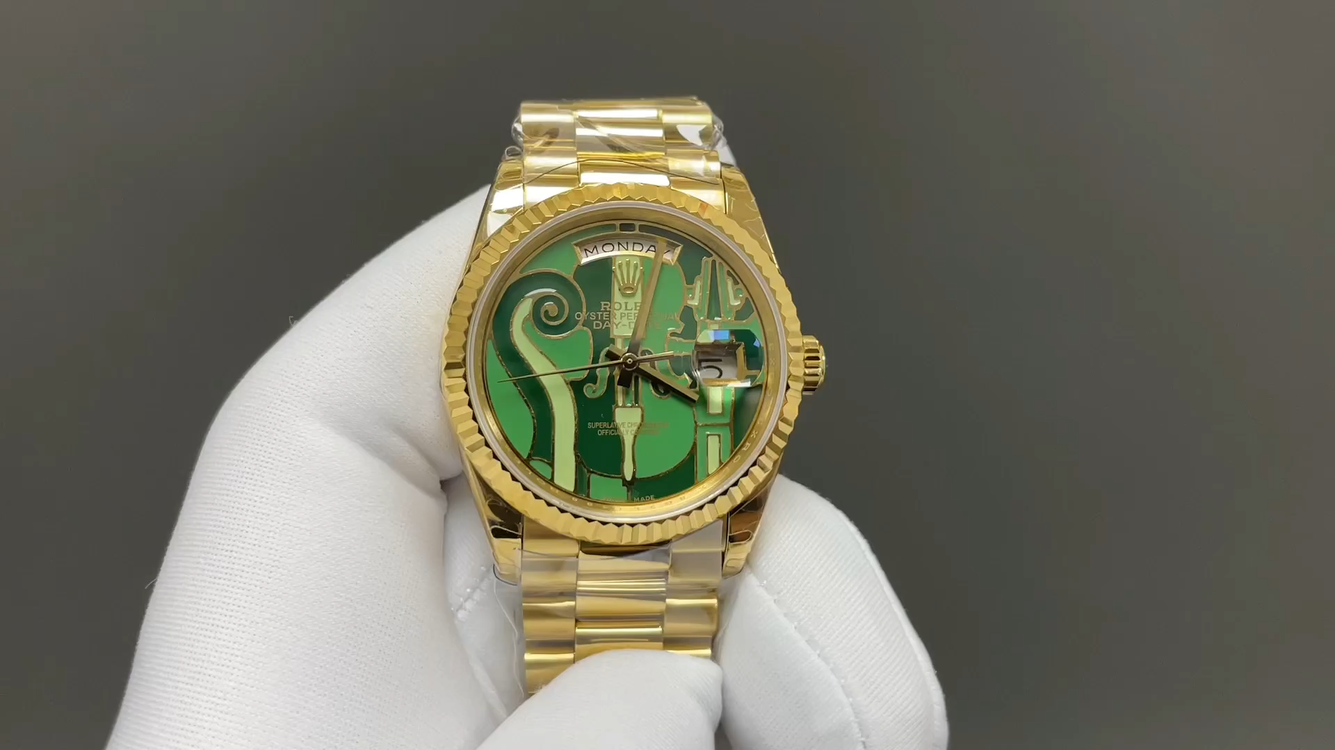 Rolex Day-Date 128238-VIO 36 Green Dial 1:1 Clone Watch