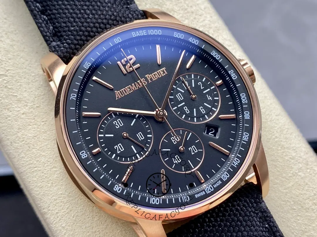 AP CODE 11.59 Replica 26393OR.OO.A002KB.01 Chronograph 41 Black Strap