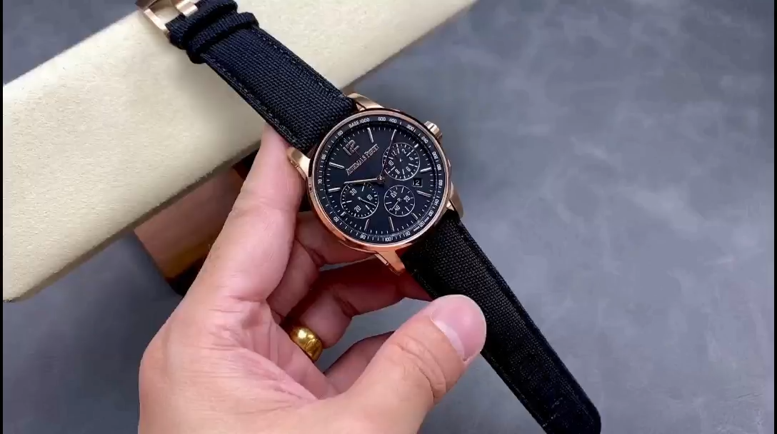 AP CODE 11.59 Replica 26393OR.OO.A002KB.01 Chronograph 41 Black Strap