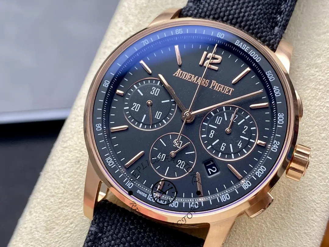 AP CODE 11.59 Replica 26393OR.OO.A002KB.01 Chronograph 41 Black Strap