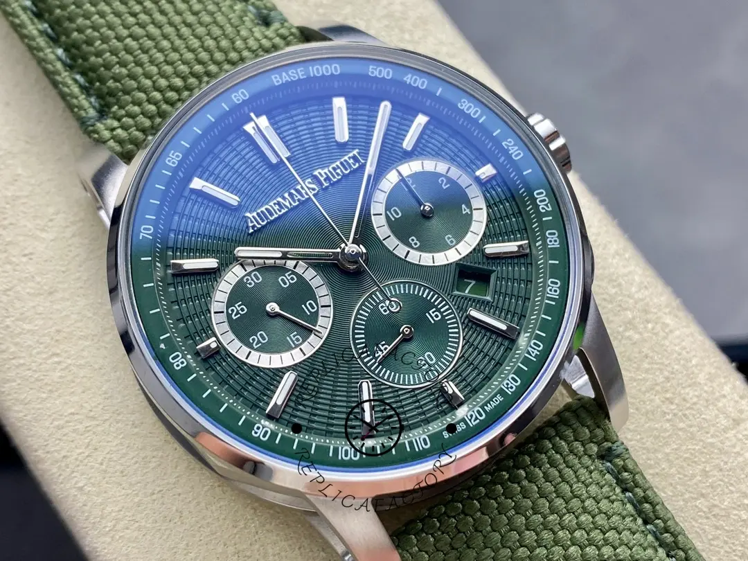 AP CODE 11.59 Chronograph Collection 1:1 Clone 26393ST.OO.A056KB.01 Green Dial