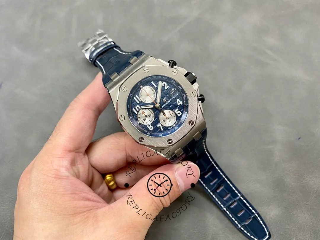 AP 26470ST.OO.A027CA.01 Royal Oak Offshore Replica Navy Leather 42mm Chrono
