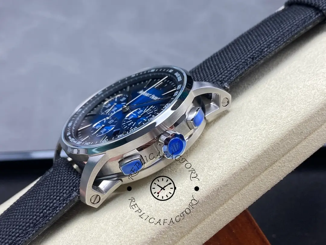 AP CODE 11.59 Smoked Blue Dial 1:1 Clone 26393BC.OO.A002KB.01 Nylon Strap