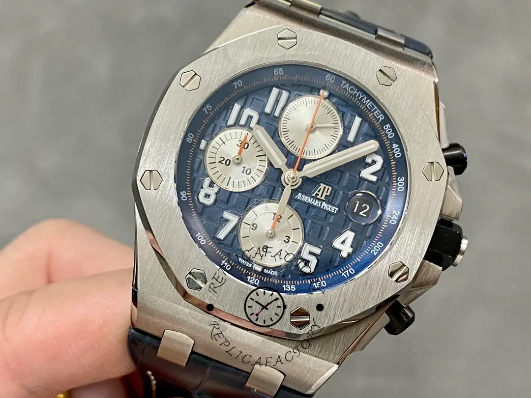 AP 26470ST.OO.A027CA.01 Royal Oak Offshore Replica Navy Leather 42mm Chrono