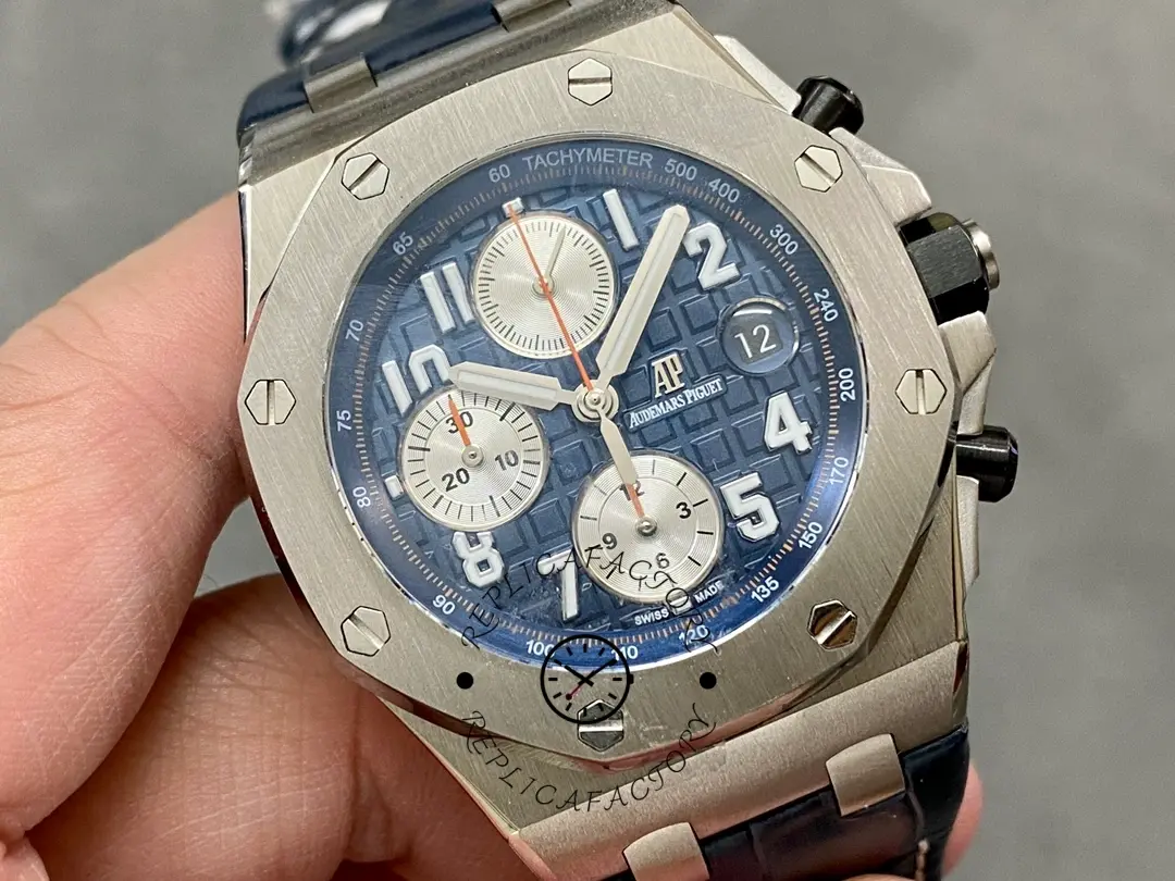 AP 26470ST.OO.A027CA.01 Royal Oak Offshore Replica Navy Leather 42mm Chrono
