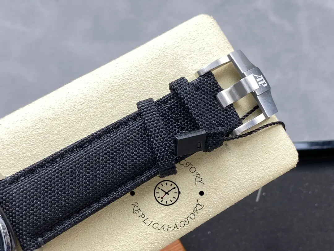 AP CODE 11.59 Smoked Blue Dial 1:1 Clone 26393BC.OO.A002KB.01 Nylon Strap