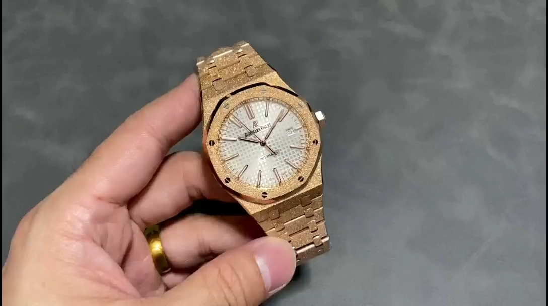 AP Royal Oak 37 Frosted Rose Gold 15454OR.GG.1259OR.01 Replica Automatic