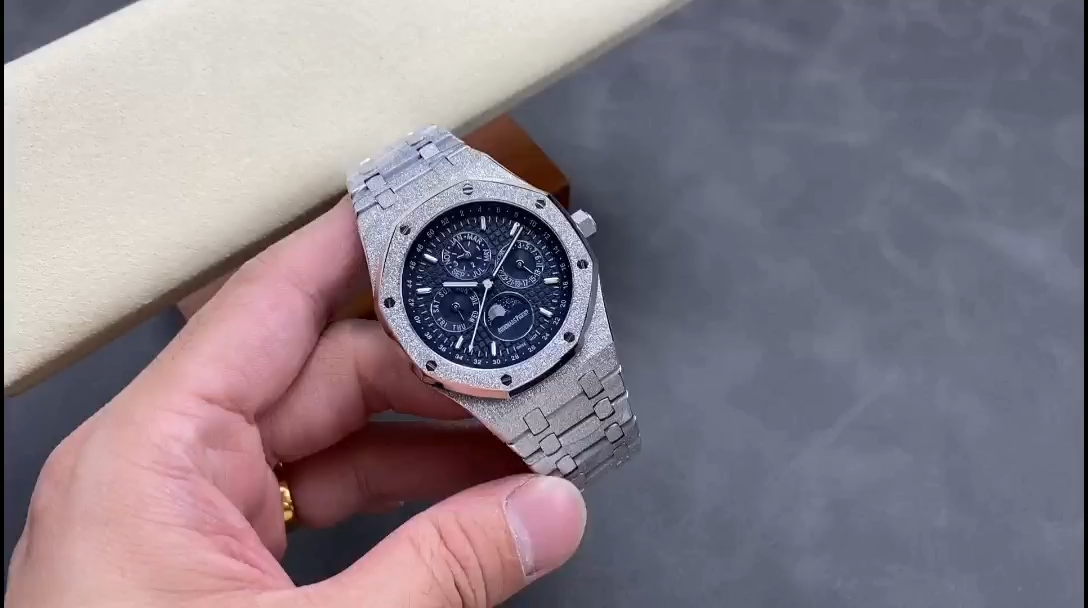AP 26574ST.OO.1220ST.02 Royal Oak Perpetual Calendar 1:1 Clone 41 Frosted Watch