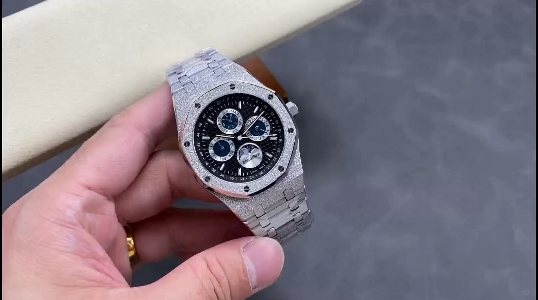 AP 1:1 Clone Royal Oak Perpetual Calendar 26574BC.GG.1224BC.01 Black Dial