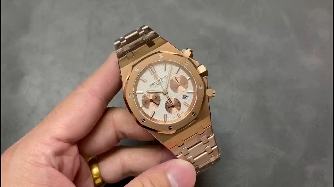 1:1 Clone AP Royal Oak Chronograph Rose Gold Unisex Watch 26315OR.OO.1256OR.01