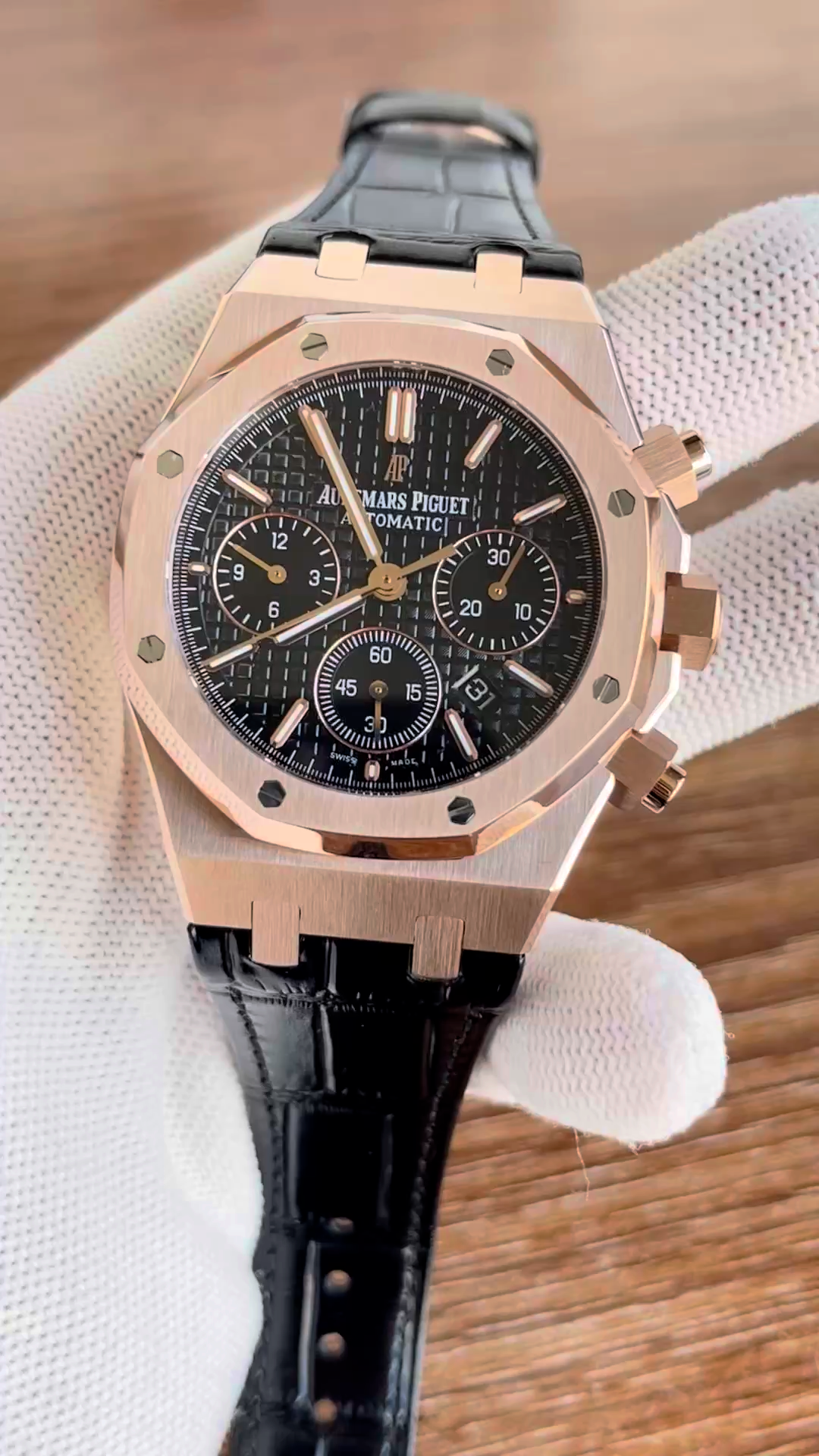 AP 1:1 Clone Royal Oak Chronograph 26320OR.OO.D002CR.01 Selfwinding Black Dial