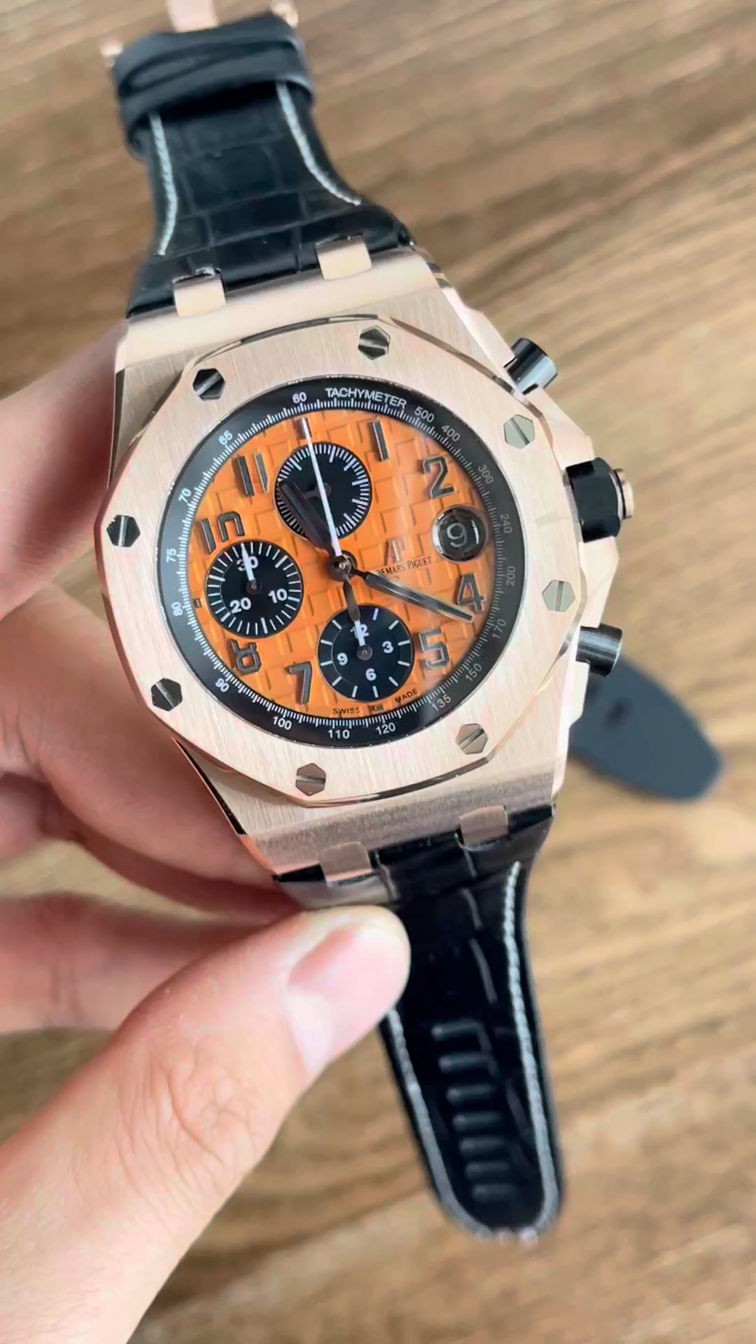 Replica AP Royal Oak Offshore Chronograph 42MM 26470OR.OO.A002CR.01 Rose Gold