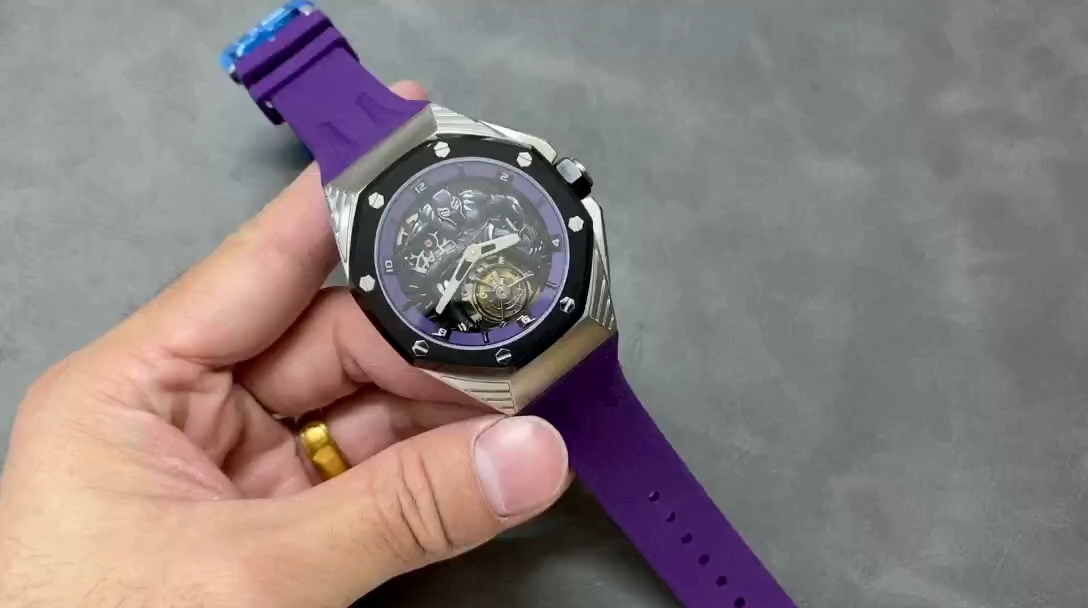 1:1 Clone AP Royal Oak 26620IO.OO.D077CA.01 Concept Black Panther Flying Tourbillon