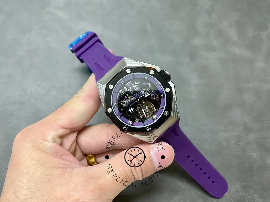 1:1 Clone AP Royal Oak 26620IO.OO.D077CA.01 Concept Black Panther Flying Tourbillon