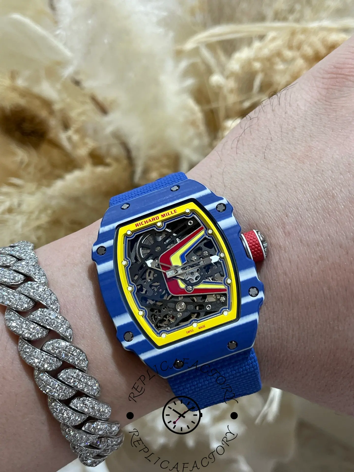Super Clone Richard Mille RM 67-02 Fernando Alonso Azul